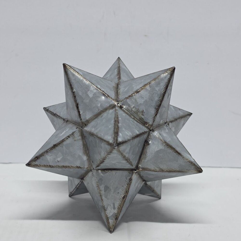 3D Metal Star Sculpture Figurine Moroccan Style Geometric Art Decor